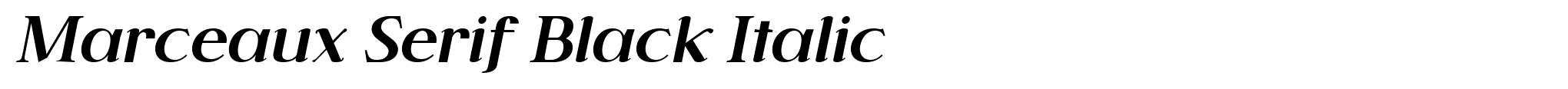 Marceaux Serif Black Italic image